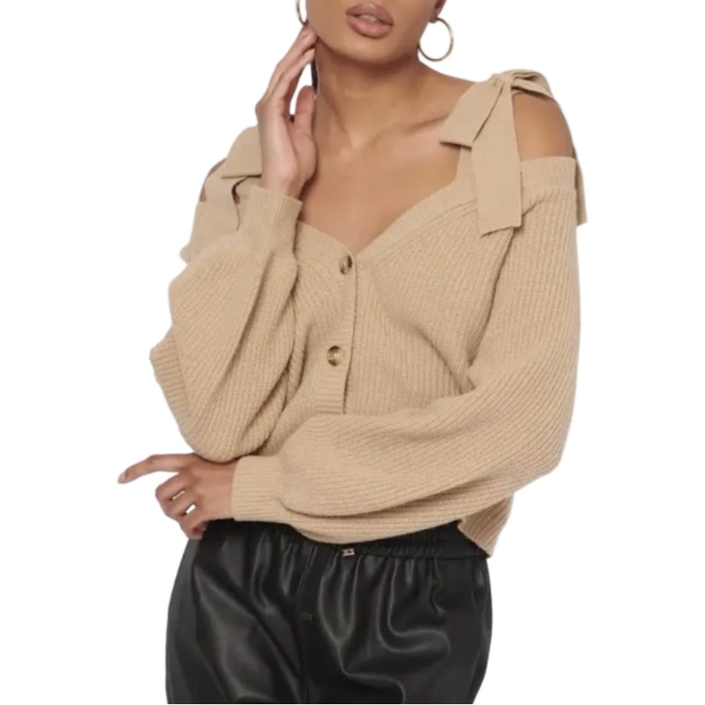 Cami NYC | Loe Cardigan Sweater in Latte - Size Small